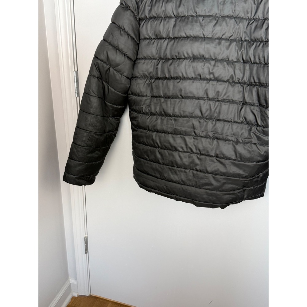 NFL Team Apparel Chicago Bears Puffer Jacket Mens‎ L Black Hooded Quilted Coat - Picture 15 of 16